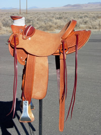 Stamped Saddles with Half Double Sirrup Leathers : Image 4